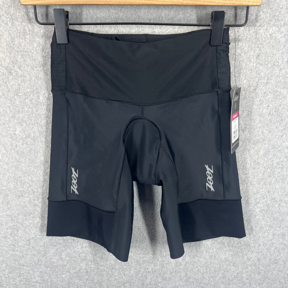 Zoot Performance Tri 8 Inch Short Womens XS Black Padded Triathlon Cycling NWT
